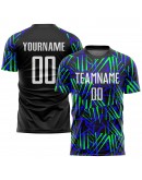 Best Pro Custom Black White-Neon Green Sublimation Soccer Uniform Jersey