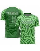 Best Pro Custom Neon Green-Kelly Green-White Sublimation Soccer Uniform Jersey