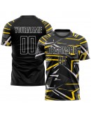 Best Pro Custom Black Black-Gold Green Sublimation Soccer Uniform Jersey