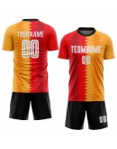 Best Pro Custom Gold White-Black Sublimation Soccer Uniform Jersey