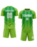 Best Pro Custom Neon Green White-Kelly Green Sublimation Soccer Uniform Jersey