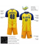 Best Pro Custom Gold Royal-Orange Sublimation Soccer Uniform Jersey