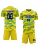 Best Pro Custom Gold Royal-Light Blue Away Sublimation Soccer Uniform Jersey