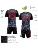 Best Pro Custom Black Red-Purple Third Sublimation Soccer Uniform Jersey