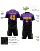 Best Pro Custom Purple Gold-Black Sublimation Fade Fashion Soccer Uniform Jersey